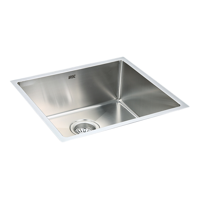 490x440mm Handmade Stainless Steel Undermount / Topmount Kitchen Laundry Sink with Waste