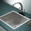 510x450mm Handmade Stainless Steel Undermount / Topmount Kitchen Laundry Sink with Waste