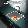 510x450mm Handmade Stainless Steel Undermount / Topmount Kitchen Laundry Sink with Waste