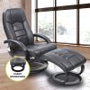 PU Leather Massage Chair Recliner Ottoman Lounge Remote