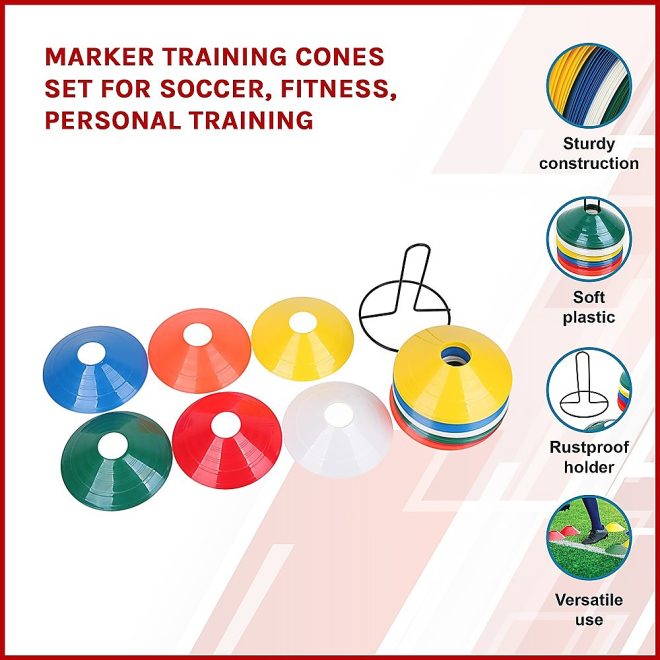 Marker Training Cones Set for Soccer, Fitness, Personal Training