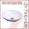 Above Counter Bathroom Vanity Ceramic Basin – Oval