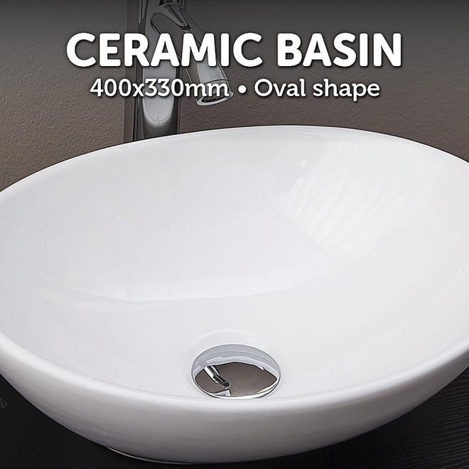 Above Counter Bathroom Vanity Ceramic Basin – Oval