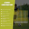 Agility Slalom Training Poles Soccer Rugby Set