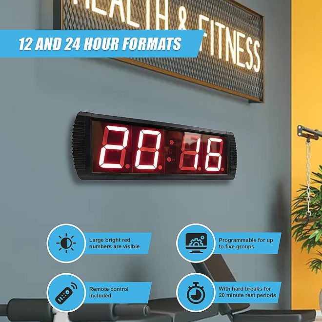 Digital Timer Interval Fitness Clock