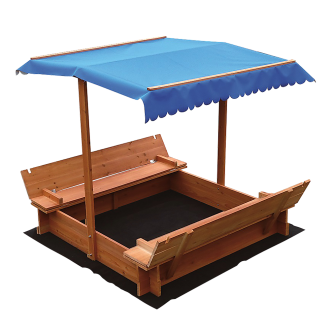 Kids Wooden Toy Sandpit with Canopy