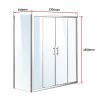 Sliding Door Safety Glass Shower Screen By Della Francesca – 1700 x 700 mm