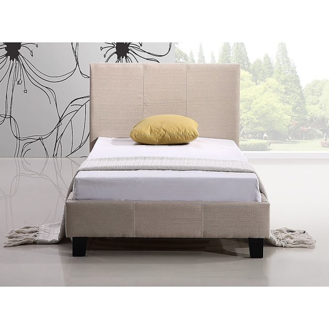 Alto Fabric Bed Frame – SINGLE, Beige