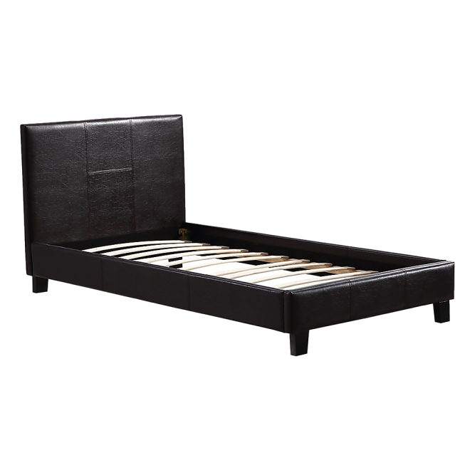 Antrim PU Leather Bed Frame – SINGLE, Brown