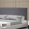 Linen Fabric Bed Headboard Bedhead – KING, Grey