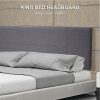 Linen Fabric Bed Headboard Bedhead – KING, Grey