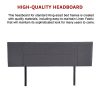 Linen Fabric Bed Headboard Bedhead – KING, Grey