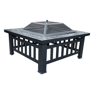 18″ Square Metal Fire Pit Outdoor Heater