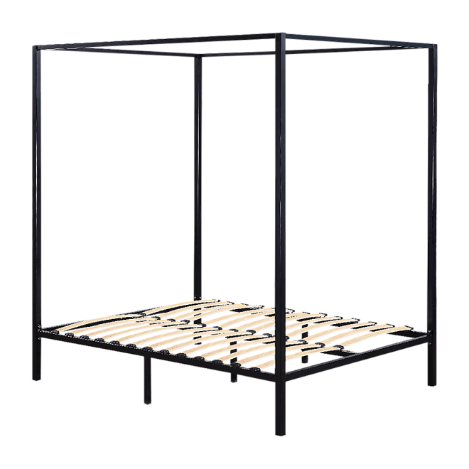 Arrow 4 Four Poster Bed Frame – DOUBLE, Black