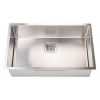 Handmade 1.5mm Stainless Steel Undermount / Topmount Kitchen Sink with Square Waste – 810 x 505 mm