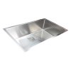 Handmade 1.5mm Stainless Steel Undermount / Topmount Kitchen Sink with Square Waste – 810 x 505 mm