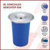 8L Concealed Benchtop Bin