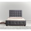 Clare King Single Fabric Deluxe Bed Frame – Grey