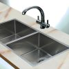 865x440mm Handmade Stainless Steel Undermount / Topmount Kitchen Sink with Waste