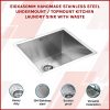 Handmade Stainless Steel Undermount / Topmount Kitchen Laundry Sink with Waste – 510 x 450 mm