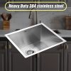 Handmade Stainless Steel Undermount / Topmount Kitchen Laundry Sink with Waste – 510 x 450 mm