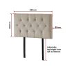 Linen Fabric Bed Deluxe Headboard Bedhead – SINGLE, Beige