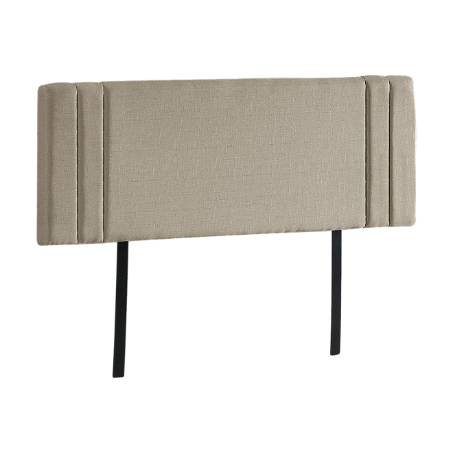 Linen Fabric Bed Deluxe Headboard Bedhead – DOUBLE, Beige