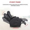 Massage Sofa Chair Recliner 360 Degree Swivel PU Leather Lounge 8 Point Heated – Black