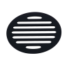 Square Black Floor Grate Drain 110 mm Full Brass Construction