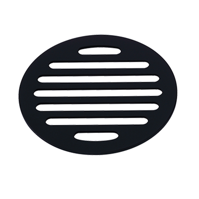 Square Black Floor Grate Drain 110 mm Full Brass Construction