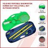 Folding Portable Badminton Combo Set Volleyball Net Outdoor Sports