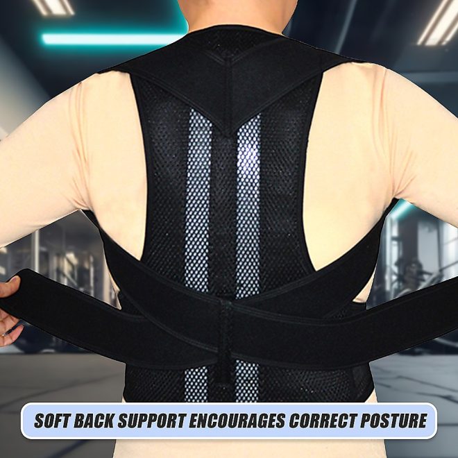 Lower Back Brace Unisex Posture Corrector Lumbar Support – Large