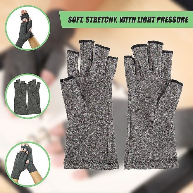 Arthritis Gloves Compression Joint Finger Hand Wrist Support Brace – Medium