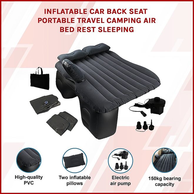 Inflatable Car Back Seat Mattress Portable Travel Camping Air Bed Rest Sleeping