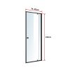 Adjustable Semi Frameless Shower Screen Australian Safety Glass – (74~82) x 195 cm