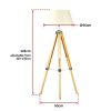 Modern Floor Lamp Wood Tripod Home Bedroom Reading Light 145cm