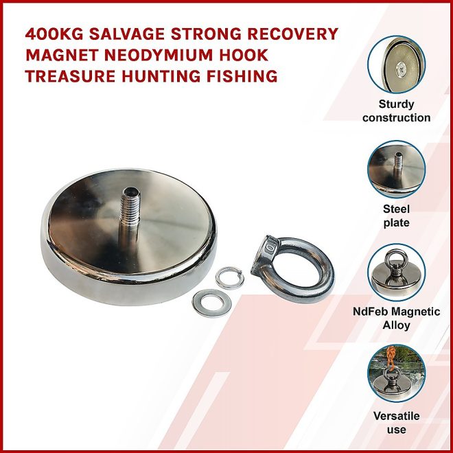 Salvage Strong Recovery Magnet Neodymium Hook – 400 KG