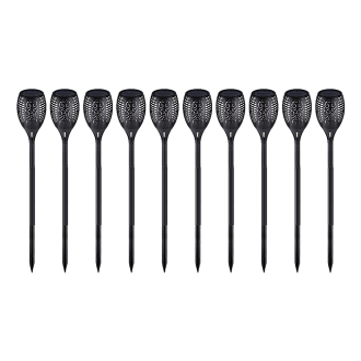 10 Pack Solar Torch Lights 96 LED Flickering Lighting Dancing Flame Garden Lamp