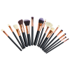 Soft 15Pcs Pro Face Powder Makeup Brushes Set Eyeshader Blending Highlight Tools