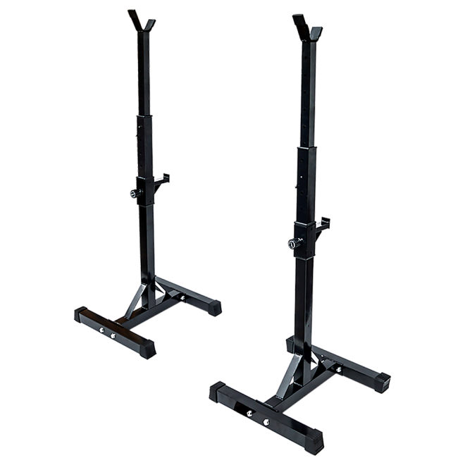 Pair of Adjustable Squat Rack Sturdy Steel Barbell Bench Press Stands GYM/HOME