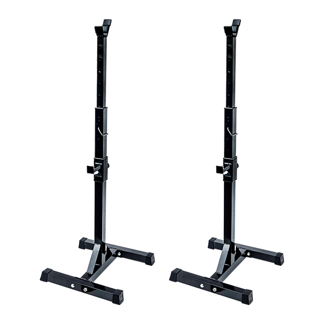 Pair of Adjustable Squat Rack Sturdy Steel Barbell Bench Press Stands GYM/HOME