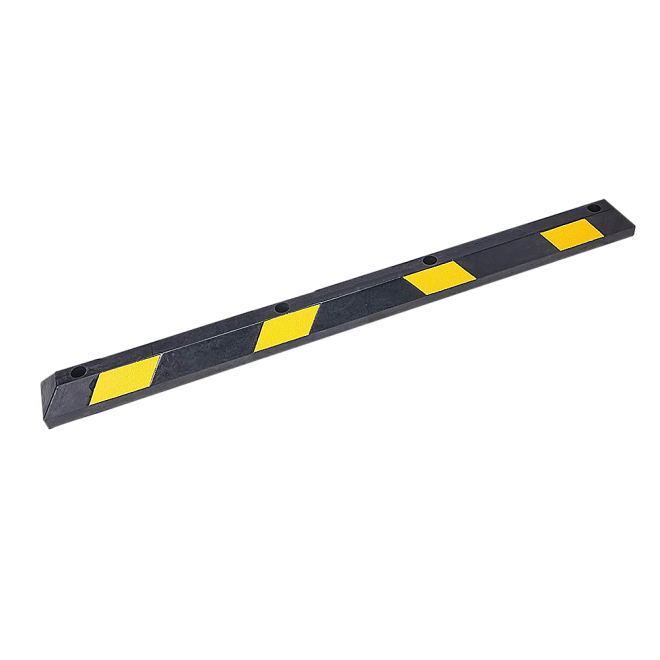 Heavy Duty Rubber Curb Parking Guide Wheel Driveway Stopper Reflective Yellow – 180 cm