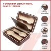 4 Watch Box Display Travel Case PU Leather