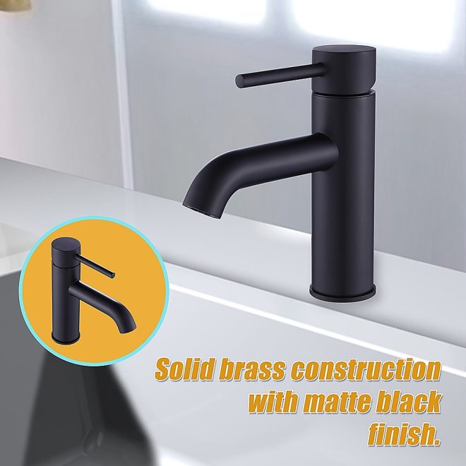 Basin Mixer Tap Faucet -Kitchen Laundry Bathroom Sink. – Black