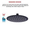 200mm Shower Head Round 304SS Electroplated – Black