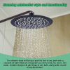 200mm Shower Head Round 304SS Electroplated – Black