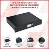 19″ Rack Mount 2U Steel Plate DJ Drawer Equipment Cabinet Locking Lockable