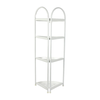 Shower Corner Shelf White Caddy Bathroom Shelves Organiser Bath Storage Rack 4