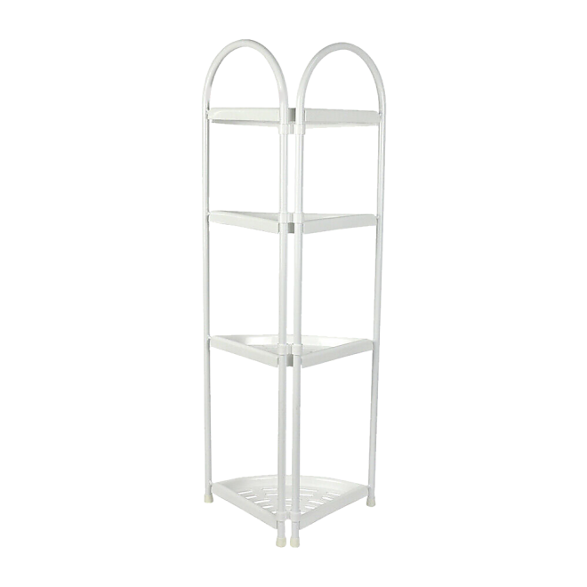 Shower Corner Shelf White Caddy Bathroom Shelves Organiser Bath Storage Rack 4