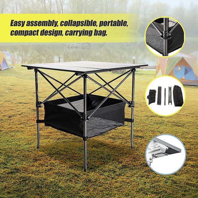 Folding Collapsible Camping Table Caravan RV Heavy Duty Steel & Aluminium